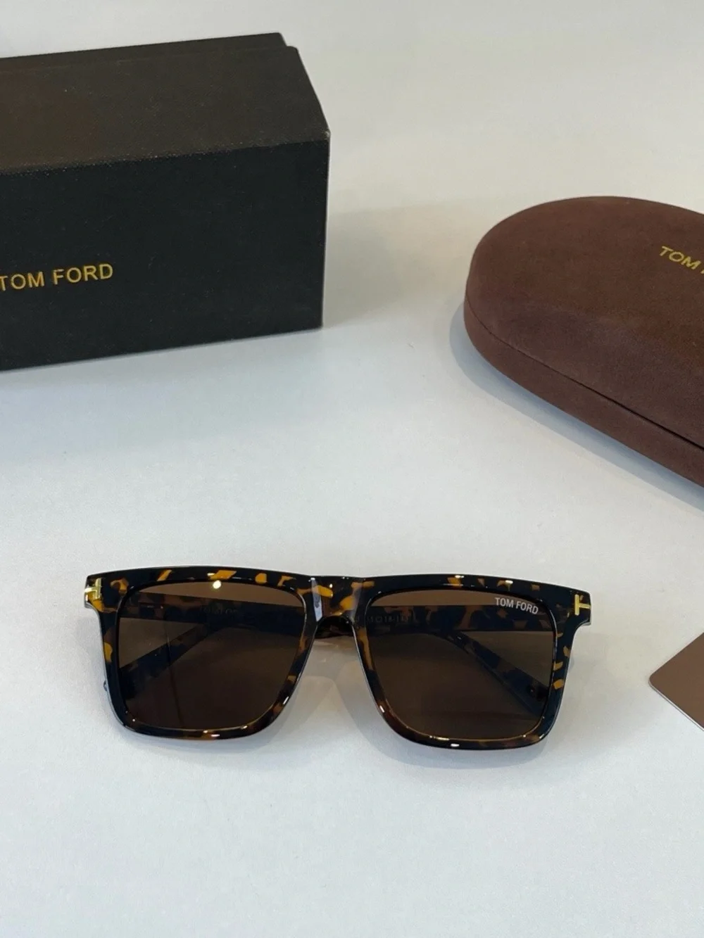 Tom Ford Tortoiseshell Sunglasses with Brown Lenses